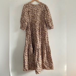 ASOS DESIGN Maternity tiered maxi dress in animal print Size 8.